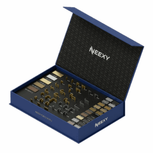 Шоу-бокс с профилям NEEXY из нерж. стали и латуни